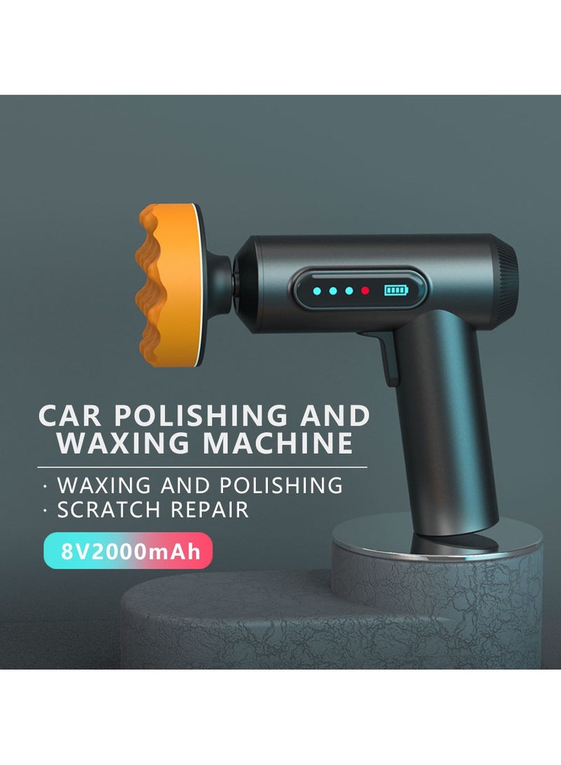 عام **ملمع سيارات يدوي محمول قابل للشحن عبر USB - رؤوس قابلة للتبديل متعددة، ضوضاء منخفضة، تلميع فعال لشمع السيارات وإزالة الخدوش** - Image 2